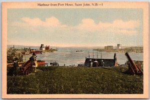 Harbor From Fort Howe Saint John New Brunswick Canada Ocean View Postcard