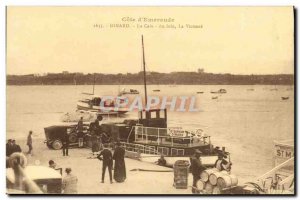 Old Postcard Dinard La Cale At The Far Viscount Boat