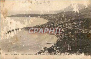 Old Postcard Menton View Menton Cap Martin and the Dog Tete