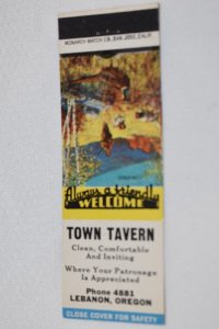 Town Tavern Lebanon Oregon 20 Front Strike Matchbook Cover