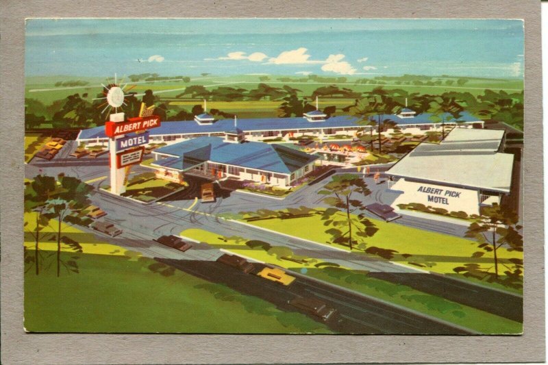  Postcard IN Terre Haute Albert Pick Motel Dixie Bee Road -862