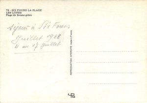 Postcard France plage de la bonne grace Le Lones six fours