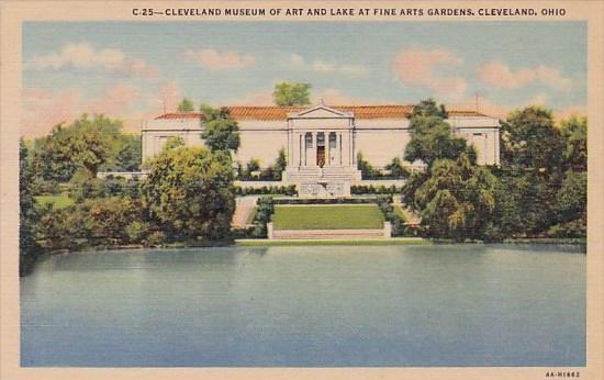 Cleveland Museum Of Art And Lake At Arts Gardens Cleveland Ohio