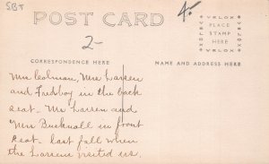 J78/ Interesting RPPC Postcard c1910 Early Automobile Driver 493