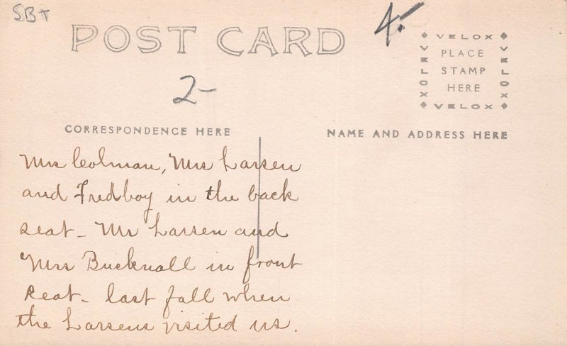 J78/ Interesting RPPC Postcard c1910 Early Automobile Driver 493