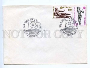 417977 FRANCE 1974 year EUROPA CEPT statues Council of Europe COVER
