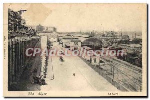 Old Postcard Alger La Gare