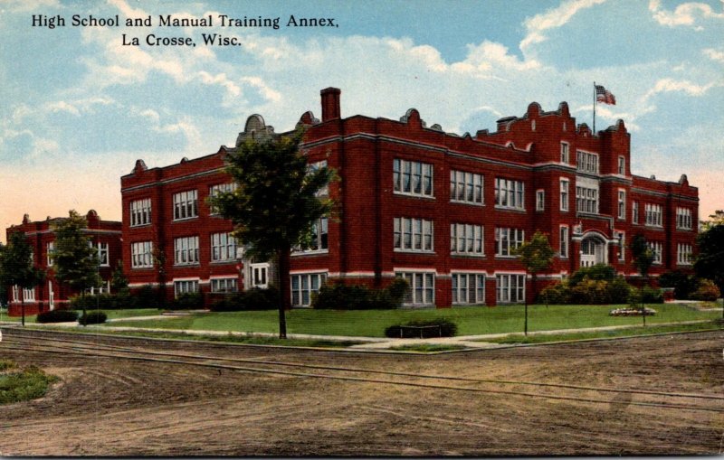 Wisconsin La Crosse High School and Manual Training Annex Curteich