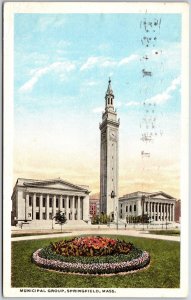 Municipal Group Springfield Massachusetts Landscape Grounds & Building Postcard