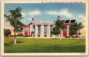 Toledo Ohio OH, U.S. Naval Reserve, Bay View Park, Lawn Grass, Vintage Postcard