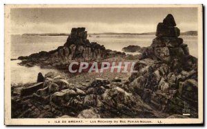 Island Brehet - The Rocks Bec Per year Nouan Old Postcard