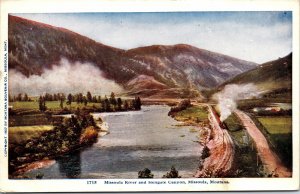 VINTAGE POSTCARD MISSOULA RIVER AND HELLGATE CANYON MISSOULA MONTANA EMBOSS 1910