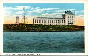 Vtg 1920s Naval Prison Jail US Navy Yard Portsmouth New Hampshire NH Postcard