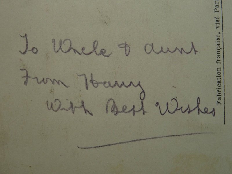 WW1 c1916 Embroidered Silk Postcard NEW YEAR & CHRISTMAS GREETING Insert Message