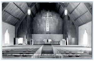 Webster City Iowa IA Postcard RPPC Photo St. Paul's Lutheran Church Interior