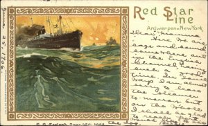 A/s Red Star Line Steamship S.S. Zeeland c1905 Private Mailing Card Postcard