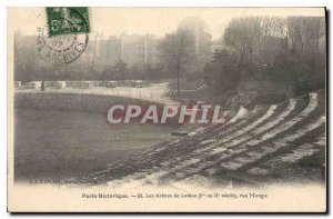 Postcard Old Historic Paris Les Arenes de Lutece rue Monge