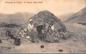 S Vicente Cabo Verde Africa Indigenous Village  Vintage Postcard AA53810