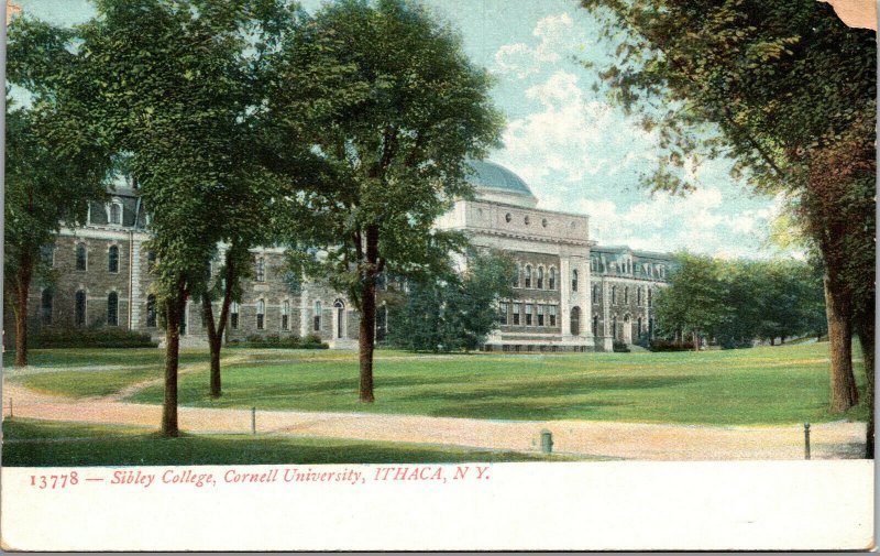 Vtg 1910s Cornell University Sibley College Ithaca New York NY Postcard