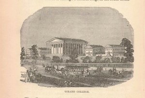 1876 Victorian Girard College Engraving 2T1-57