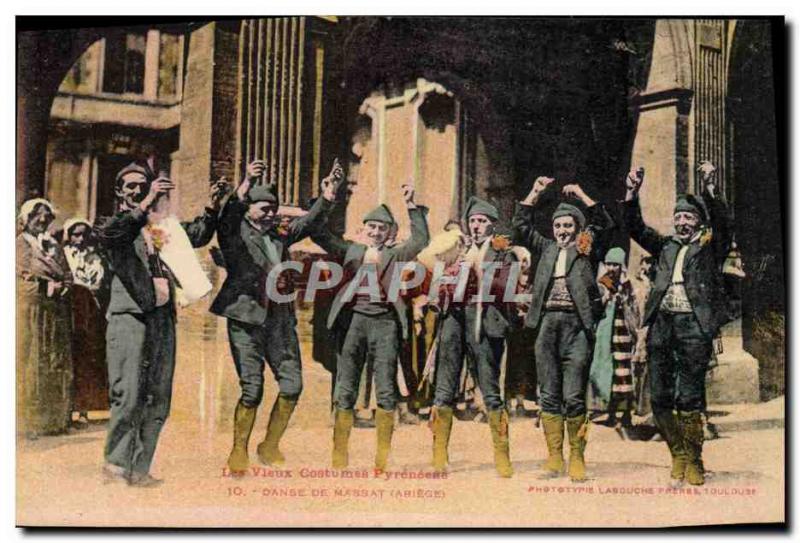 Old Postcard Folklore Dance Pyrenees Ariege Massat