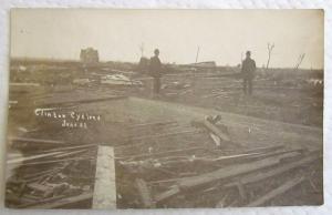 CLINTON MN CYCLONE DAMAGE 1908 ANTIQUE REAL PHOTO POSTCARD RPPC