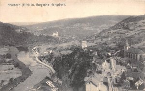 US33 postcard Germany Eifel Heimbach Burgruine Hengebach aerial of valley