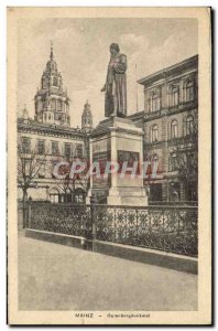 Old Postcard Mainz Gutenberg Gutenbergdenkmal