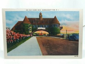 Old Casino Arch Marragansett Pier Rhode Island New York  USA Vintage Postcard