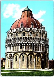 VINTAGE POSTCARD CONTINENTAL SIZE THE BAPTISTERY AT PISA ITALY