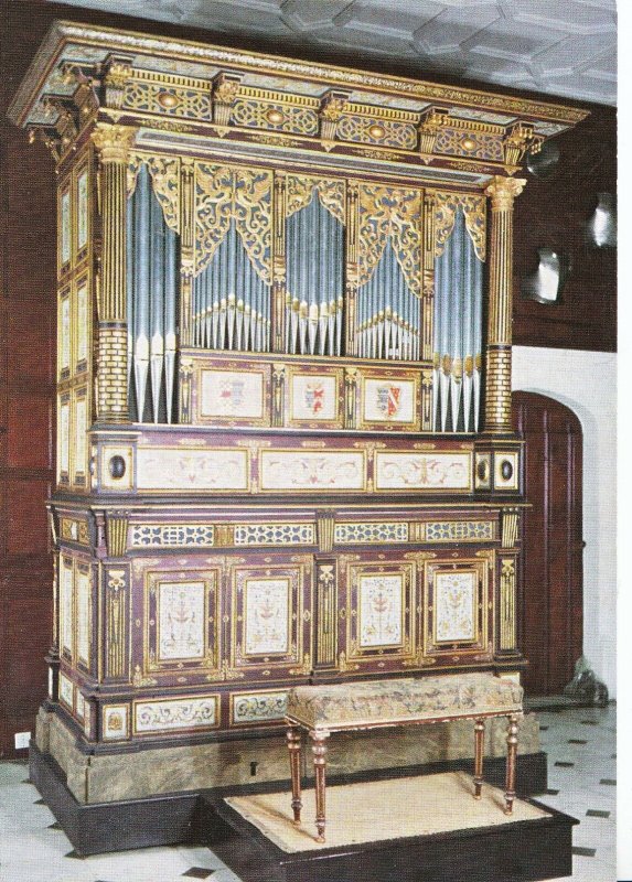 Hertfordshire Postcard - The 1609 Hahn Organ at Hatfield House  A7727