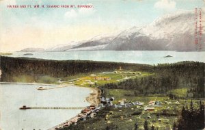 HAINES AND FORT WILLIAM H. SEWARD FROM MT. RIPPINSKY ALASKA POSTCARD (c. 1910)