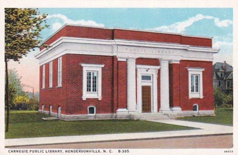 North Carolina Hendersonville Carnegie Public Library Curteich