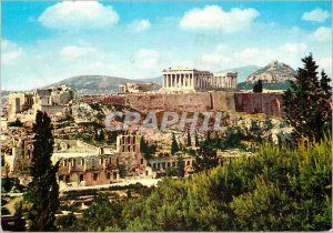 Postcard Modern Athens Acropolis view Phitopappe