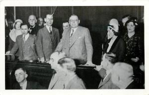 Public Gathering or Business Affair Business Men 1920s Women Hat RPPC Postcard