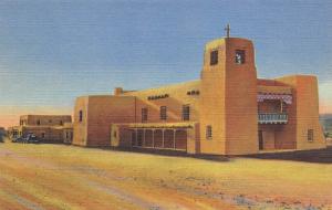 Santa Fe New Mexico 1940s Postcard Cristo Rey Church Canyon Road