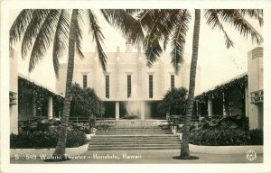 Honolulu Hawaii Waikiki Theater #S-5481927 RPPC Photo Postcard 21-4093