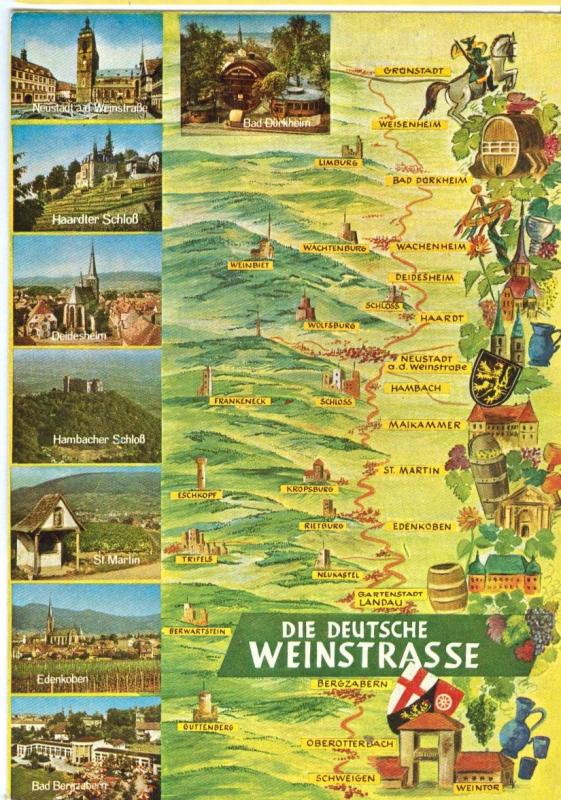 Germany, Die Deutsche Weinstrasse, 1972 used Postcard