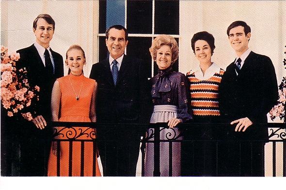 President and Mrs. Nixon with First Family, at the White House, DC
