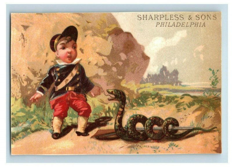 1880s Sharpless & Sons Dry Goods Anthropomorphic Monkey Elephant Lot Of 6 P212 