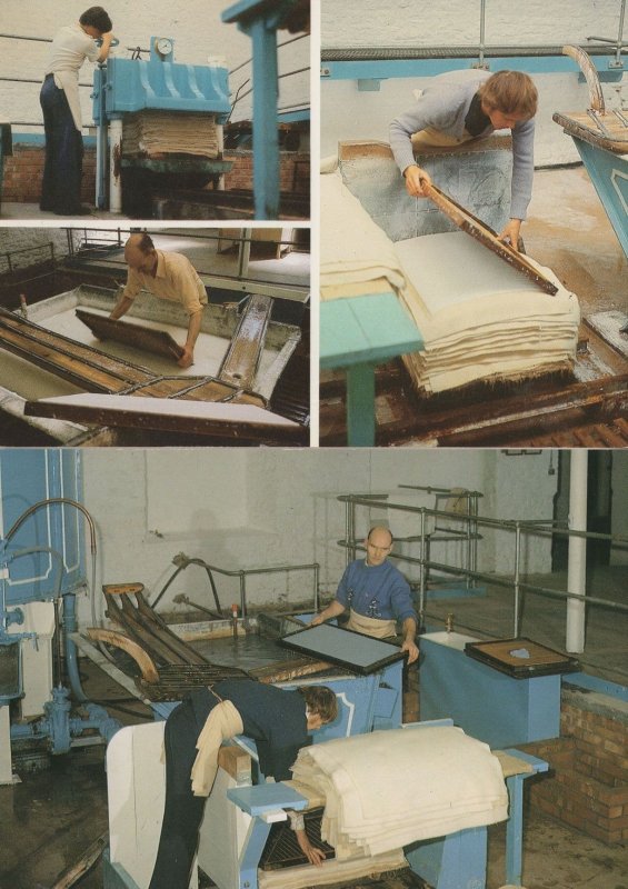 Wookey Hole Paper Making By Hand 2x Craft Postcard s