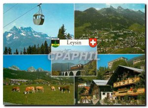 Modern Postcard Leysin alt. 1400m Vaud Alps