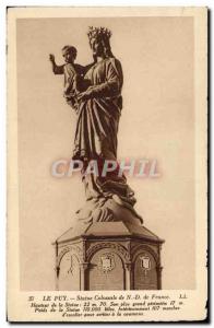 Old Postcard Le Puy Colossal Statue of Our Lady of France