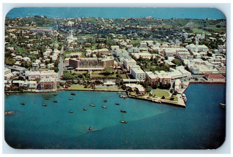 1962 An Aerial View of the Bermudiana Hotel Posted Vintage Postcard