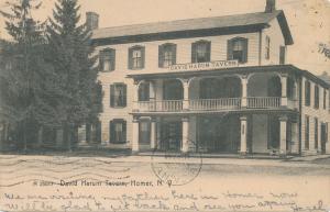 David Harum Tavern at Homer, Cortland County NY, New York - pm 1907 - UDB