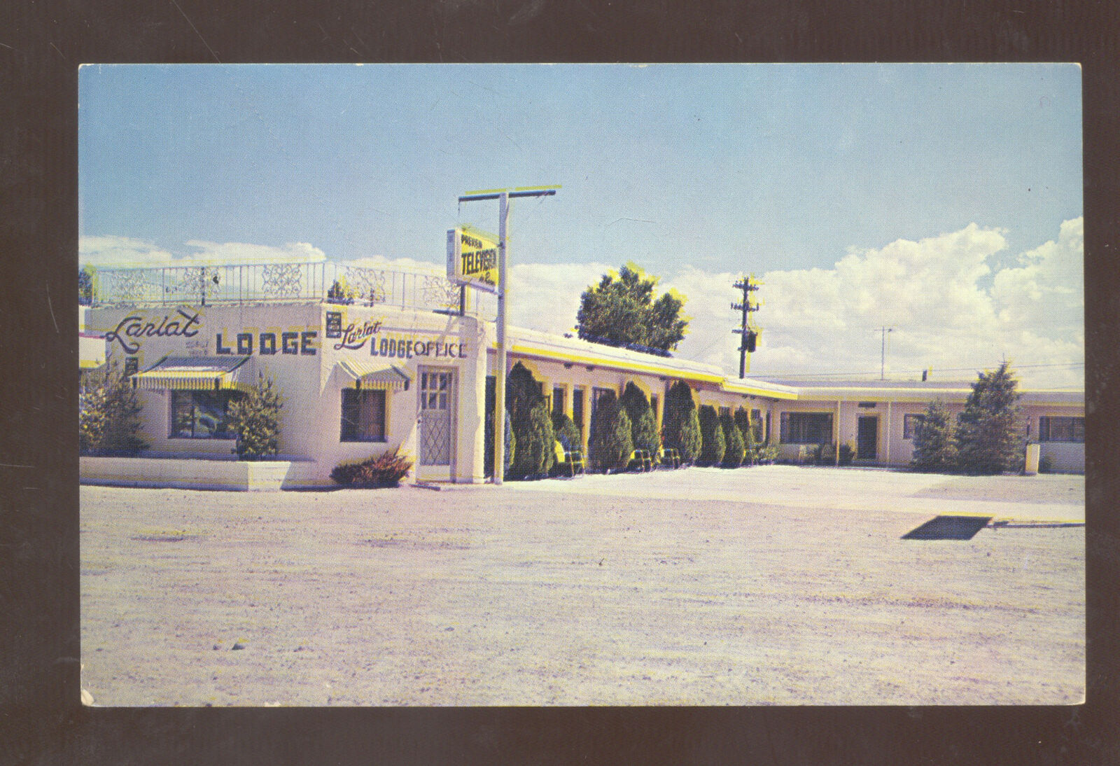 Moriarty New Mexico Route 66 Lariat Lodge Motel Vintage Advertising
