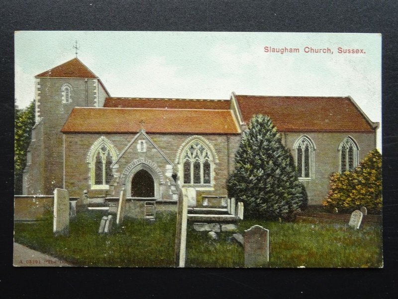 Sussex SLAUGHAM St Marys Church c1908 Postcard