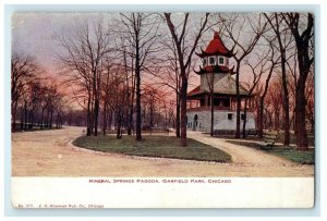 Chicago Illinois IL, Mineral Springs Pagoda Garfield Park Antique Postcard