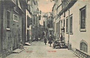 QUEBEC CANADA~CAP STREET~ANTIQUE 1908 PHOTO POSTCARD