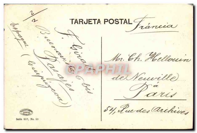 Old Postcard San Sebastain El Faro De Igueldo